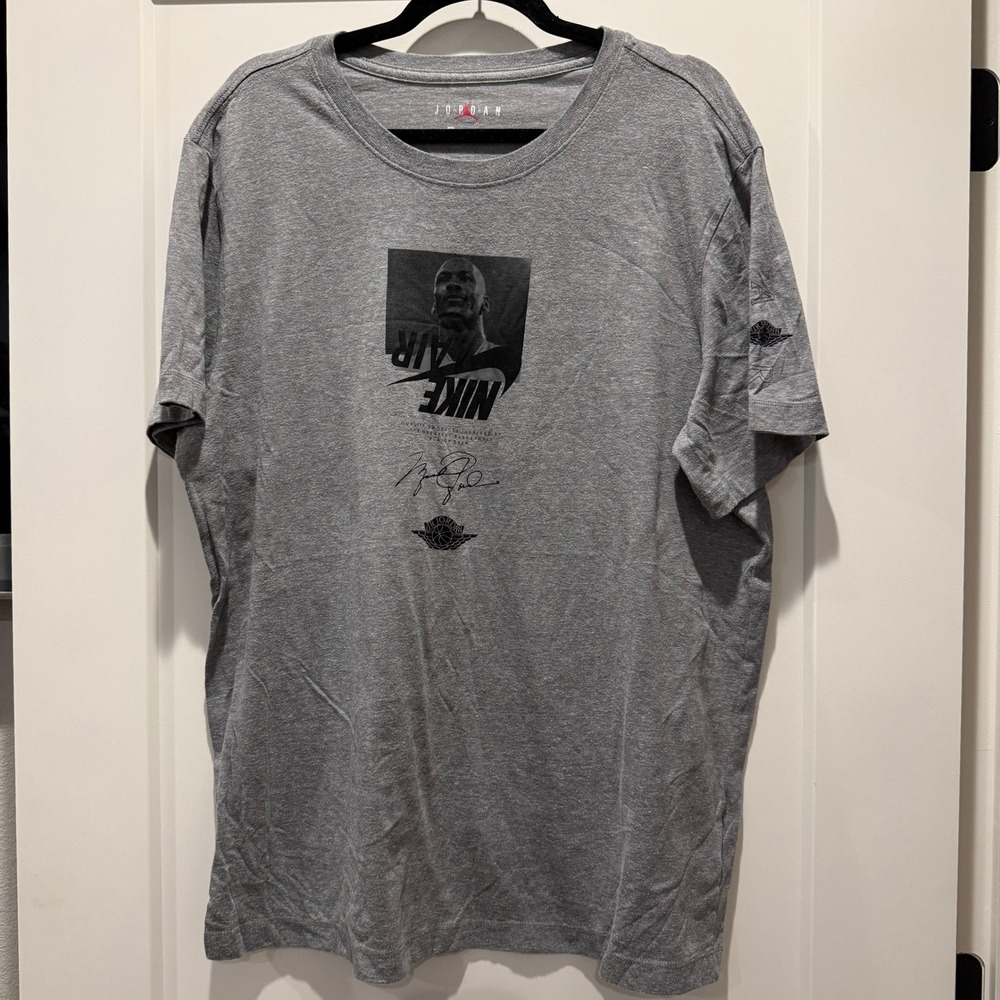 Streetwear Basketball Jordan Michael Jordan Photo Graphic Tee XL Gray Nike Air